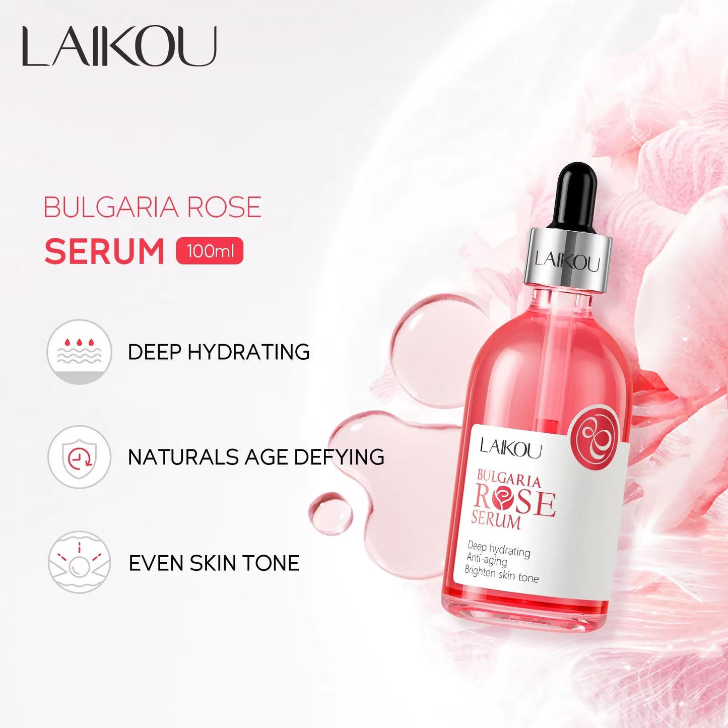 Rose Serum Nourish Essense Oil Control Brightening Rejuvenation Serum Skin Care Facecare