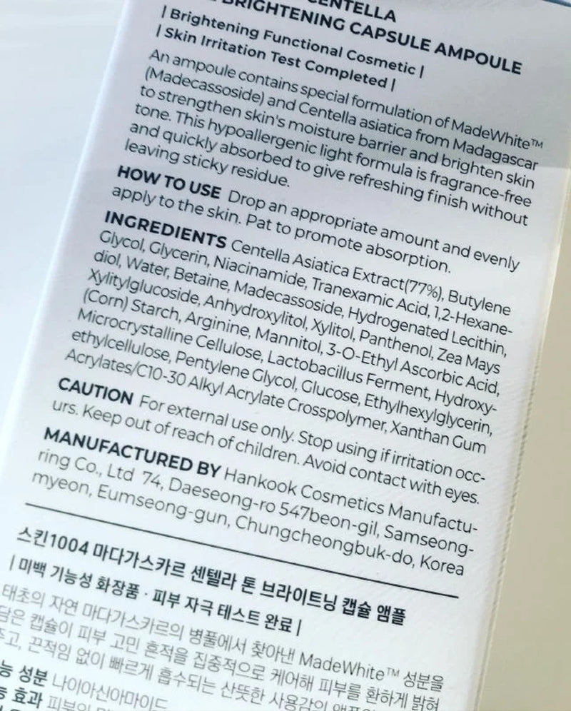 Madagascar Centella Tone Brightening Tone up Sunscreen Spf 50