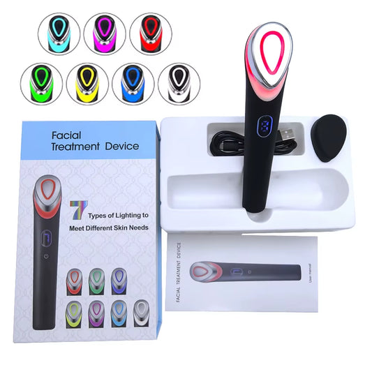 7 Colors Age-R Booster Pro Facial Skin Care Beauty Device EMS Microcurrent Lift Massager Home Use