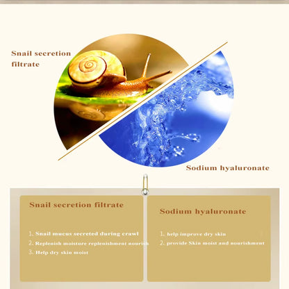 Snail Serum Hyaluronic Acid Collagen anti Wrinkle anti Aging Whitening Skin Repair Facial Care Acne Treatment Liquid Face