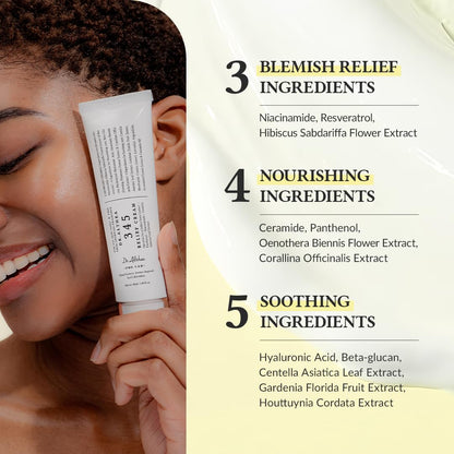 345 Relief Cream | Face Moisturizer, Blemish Care,Hydrating Vegan Skincare 1.7Oz