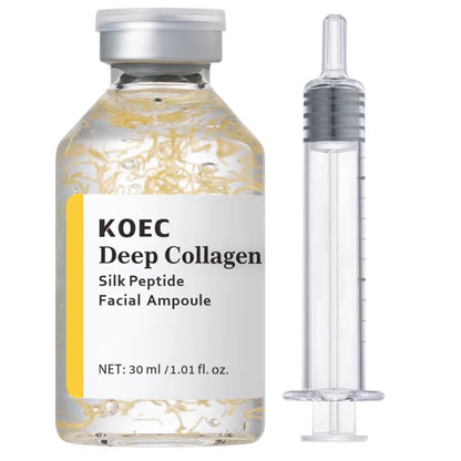Deep Collagen Silk Peptide Intensive Lifting Ampoule Korean Anti-Aging Serum for Face with Collagen Skin Tightening & Firming