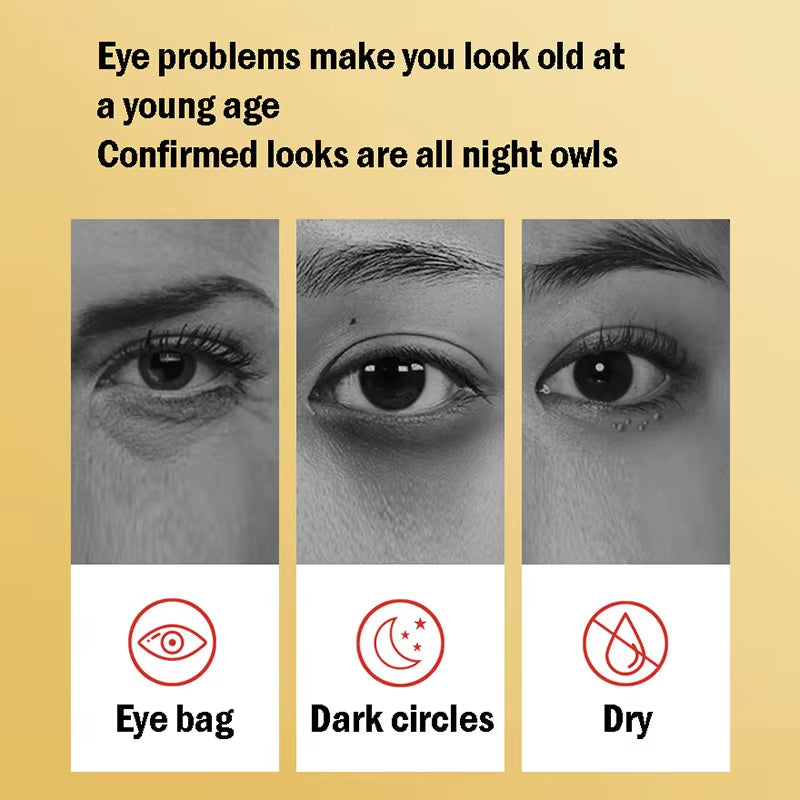60Pcs/Box Gold Crystal Collagen Eye Mask anti Dark Circles Remove Eye Bags Moisturizing Caviar Eye Patches Eyes Skin Care