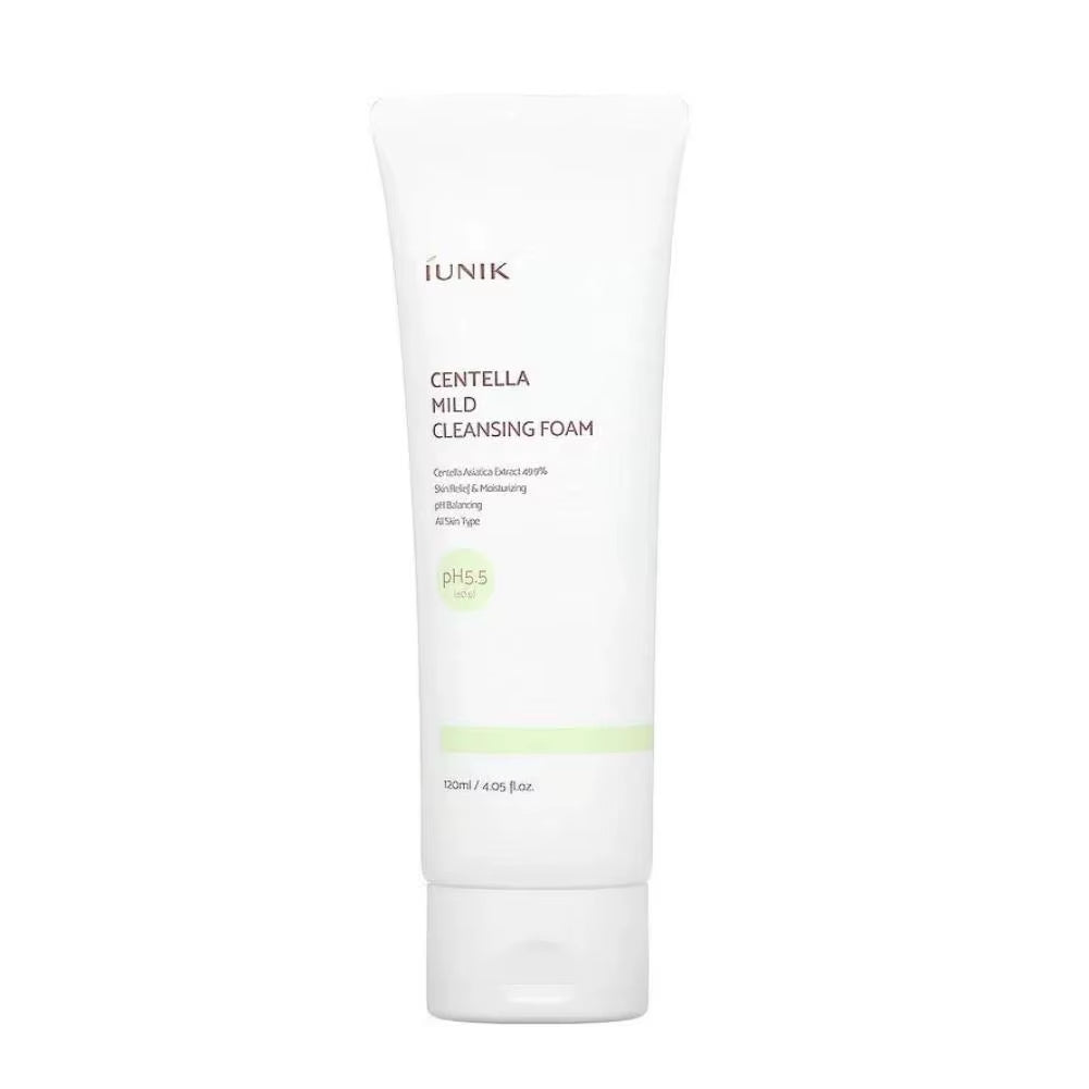 120Ml IUNIK Centella Cleanser Mild Cleansing Foam Whitening Hydrating Properties Korean Centella Facial Wash for Sensitive Skin