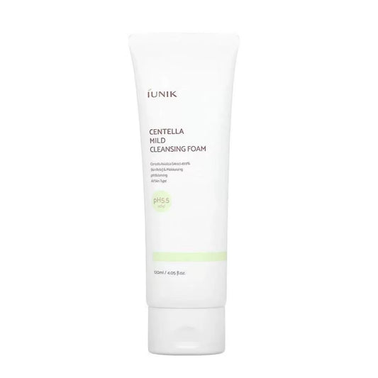 120Ml IUNIK Centella Cleanser Mild Cleansing Foam Whitening Hydrating Properties Korean Centella Facial Wash for Sensitive Skin
