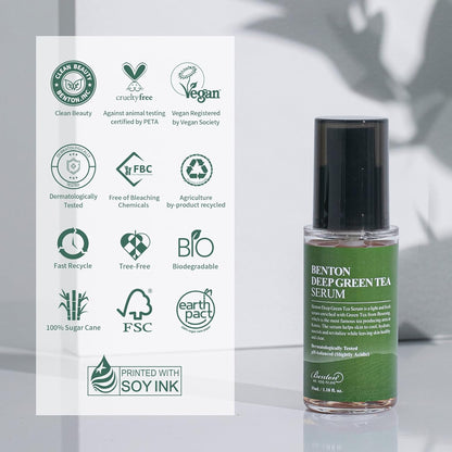 Deep Green Tea Serum 30Ml (1.01 Fl.Oz.)_New - Nourishing & Hydrating Facial Serum for Oily and Sensitive Skin, Skin Soothing