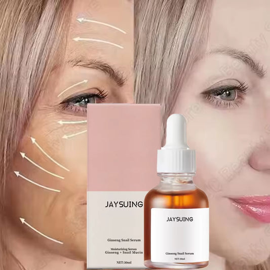 Ginseng Snail Serum anti Wrinkle Aging Eye Face Lift Tightening Moisturising Smooth Fine Lines Brighten Korean Cosmetics 30ML