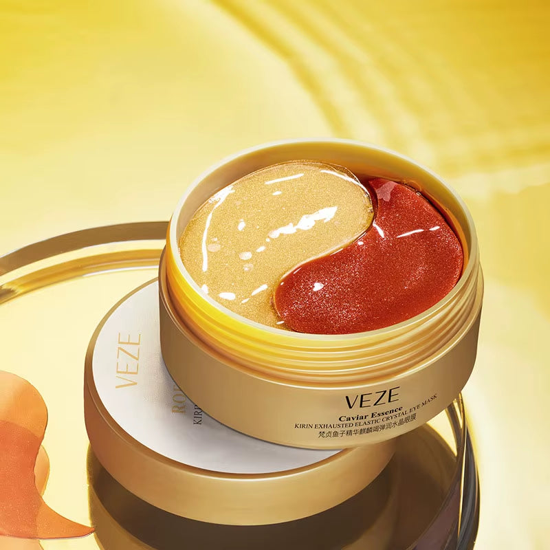 60Pcs/Box Gold Crystal Collagen Eye Mask anti Dark Circles Remove Eye Bags Moisturizing Caviar Eye Patches Eyes Skin Care