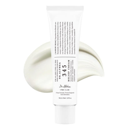 345 Relief Cream | Face Moisturizer, Blemish Care,Hydrating Vegan Skincare 1.7Oz