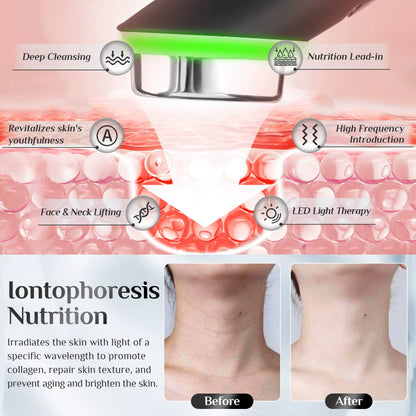 7 Colors Age-R Booster Pro Set with Gel Multi-Function Beauty Machine Wrinkle Removal Light Therapy for Skin Care Face