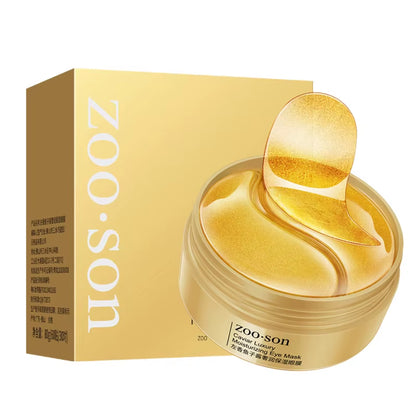 60Pcs/Box Gold Crystal Collagen Eye Mask anti Dark Circles Remove Eye Bags Moisturizing Caviar Eye Patches Eyes Skin Care