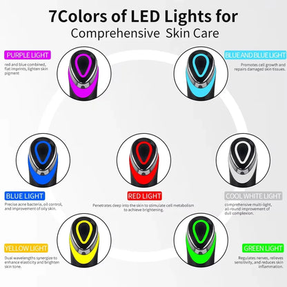 7 Colors EMS Microcurrent Facial Massager Age-R Booster Pro anti Wrinkle Lift Device Home Use Beauty Tool for Skin Care & Rejuve