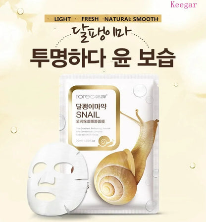 Snail Essence Facial Sheet Mask Skin Care Face Mask Remove Blackheads Hydrating Moisturizing Mask Korean Skin Care