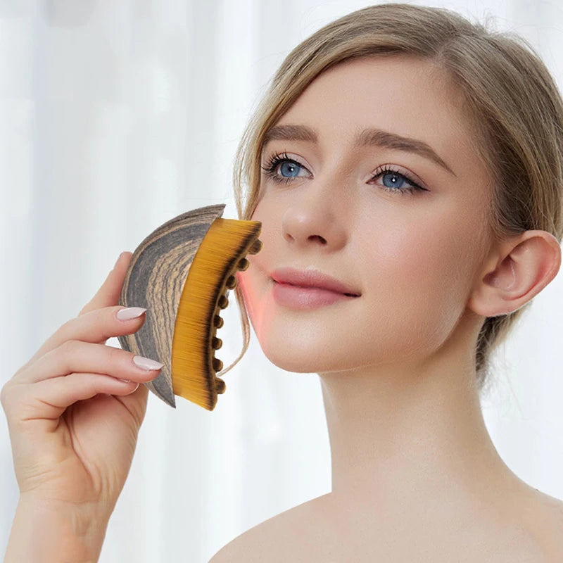 Lymphatic Contour Face Brush, Dry Brushing Face Brush, Lymphatic Drainage Massager for Face, Chin & Sculpting
