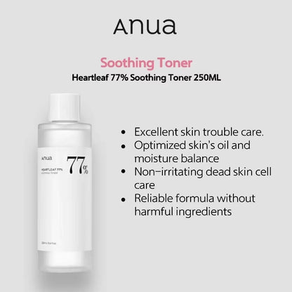 Anua Skincare Products Set Facial Deep Cleansing Toner 77 Heartleaf Pore Control Cleansing Oil Korean Kit Skin Care Beauty Set