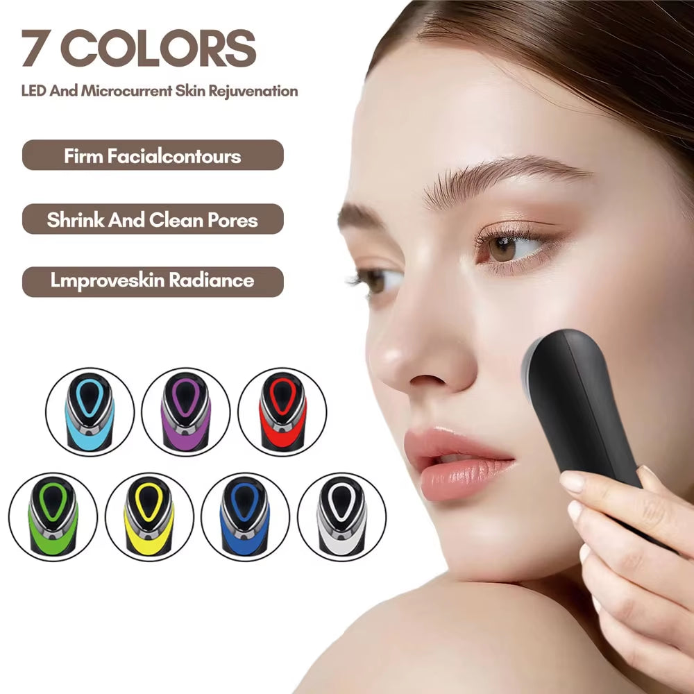 7 Colors Age-R Booster Pro Facial Skin Care Beauty Device EMS Microcurrent Lift Massager Home Use