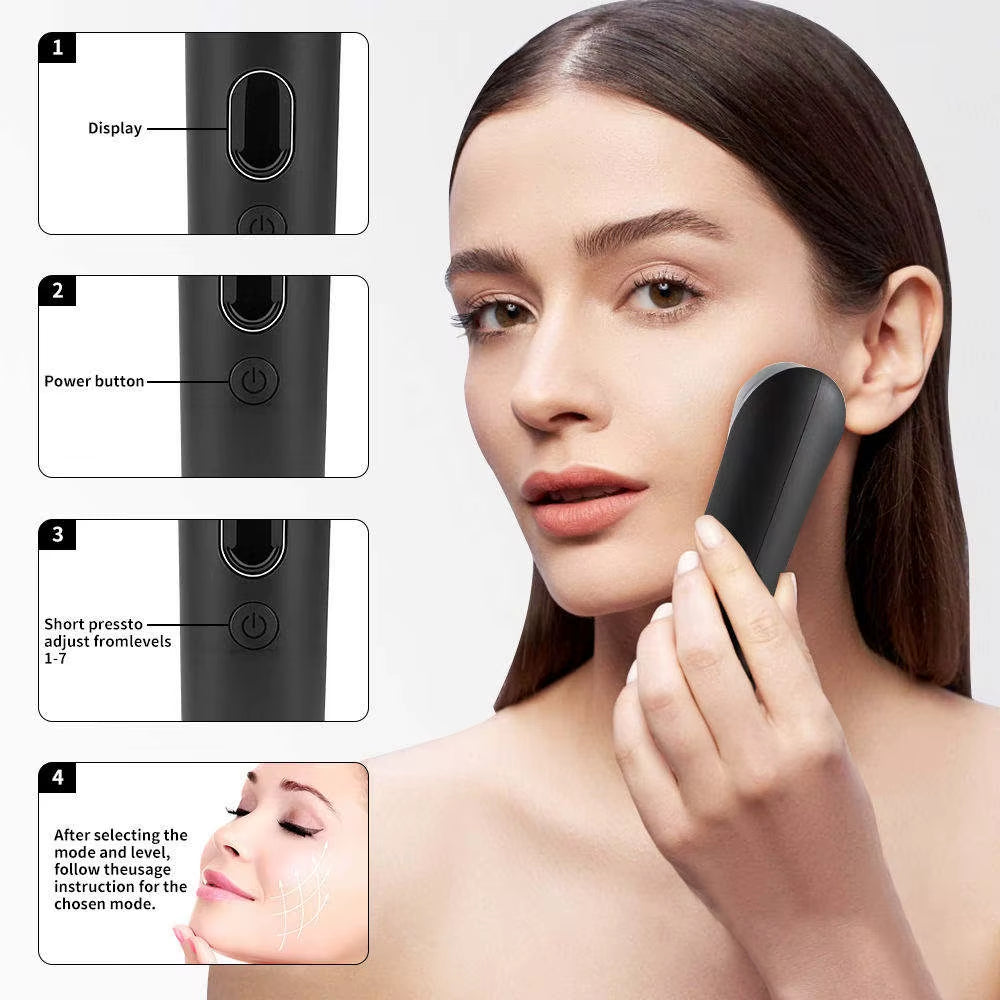 7 Colors Age-R Booster Pro Facial Skin Care Beauty Device EMS Microcurrent Lift Massager Home Use