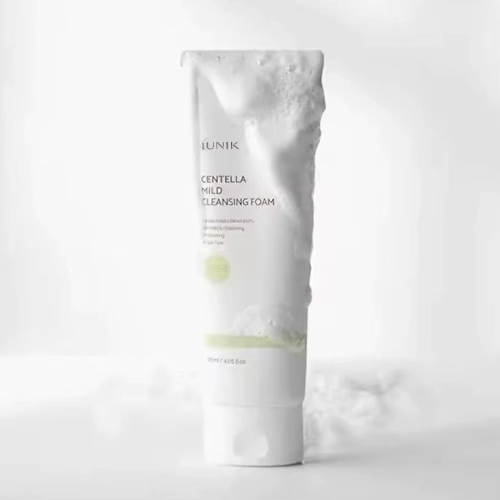 120Ml IUNIK Centella Cleanser Mild Cleansing Foam Whitening Hydrating Properties Korean Centella Facial Wash for Sensitive Skin