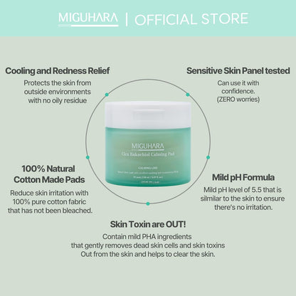 Cica Bakuchiol Calming Pad | Korean Skincare Toner Pad (150Ml/5.07 Fl.Oz.)