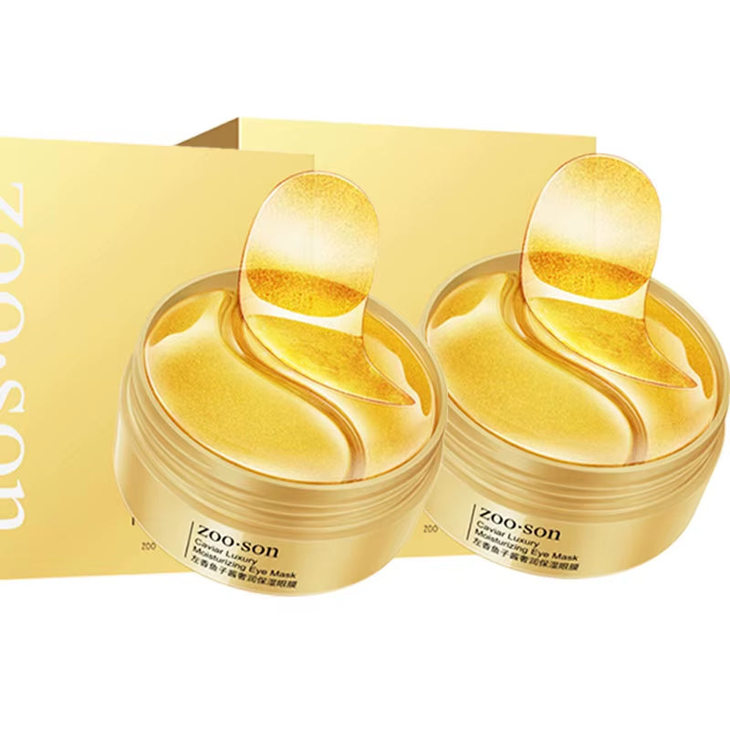60Pcs/Box Gold Crystal Collagen Eye Mask anti Dark Circles Remove Eye Bags Moisturizing Caviar Eye Patches Eyes Skin Care